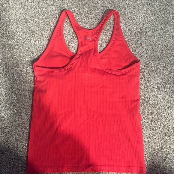 DSG Vibrant Red Ribbed Tank Top - Picture 3 of 4